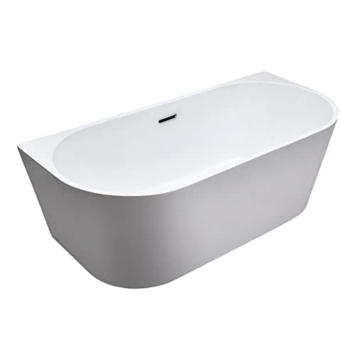 Image of Elle Freestanding Bath | Double Skinned Acrylic | Double Ended Bath | Back to Wall Design | Includes Waste | 1700 x 800