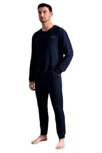 Image of Ted Baker Mens Supersoft Jersey Jogger Sweatpants, Navy-nws-002, L UK