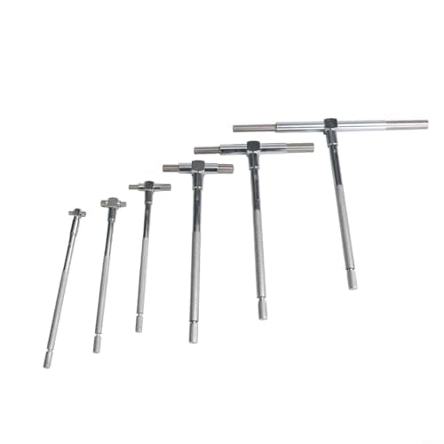 Image of TONIXY 6Pcs Telescopic Gauge Set 8-150Mm Adjustable Inner Diameter Micrometer Measuring Tools Metal Silver, For Quick Hole Slot Check