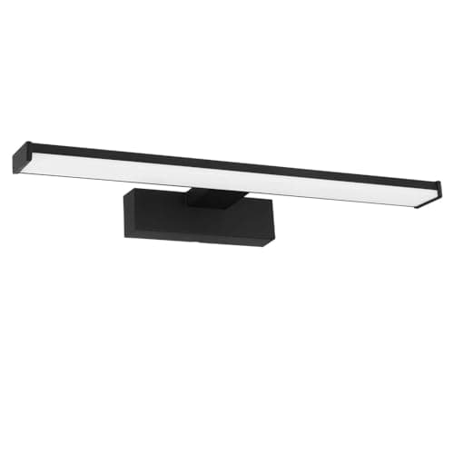 Image of LED Matt Black Bathroom Modern Picture & Mirror Wall Light | 40cm Wide | 900 Lumens | 4000k Neutral Cool White | IP44 Rated | Suitable for Outdoor Use | 25000 Hours Use