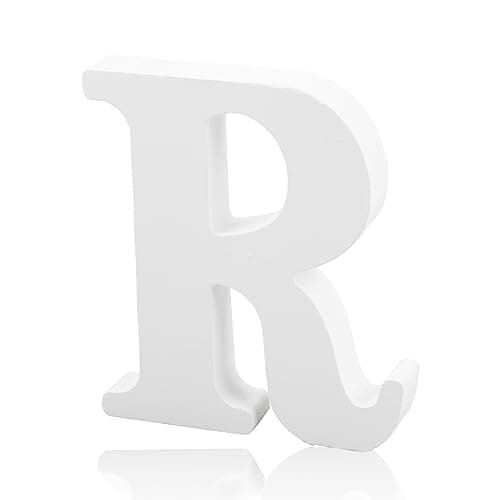 Image of GLADFRESIT 1 Pcs Decorative Wood Letters for Crafts, Standing Alphabet Letters for Children Baby Name Wedding Birthday Party Home Wall Decoration 4"