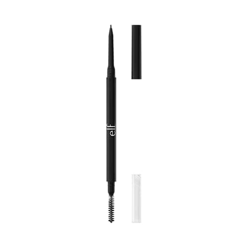 Image of e.l.f. Micro-Fine Brow Pencil, Waterproof Brow Colour & Spoolie for Shaping Brows & Creating a Feathered Natural-Looking Finish, Vegan & Cruelty-Free, Black