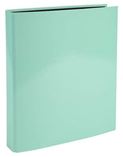 Image of Exacompta - Ref. 51563E - 4 D-ring binder 25 mm - film coated edge and black end - Aquarel - external dimensions 315x270 mm - A4 file format - pastel green colour