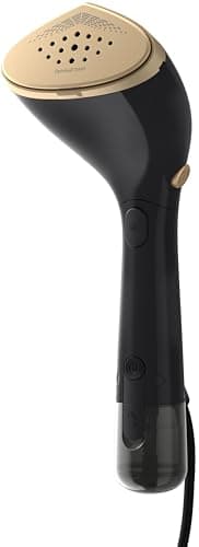 Image of Philips 7000 Series Handheld Steamer - 1500W, 28g/min Continuous Steam. Optimal Temp. Metal Soleplate, 100 ml + 200 ml Detachable tank. Glove/StyleMat Included, Black (STH7060/86)