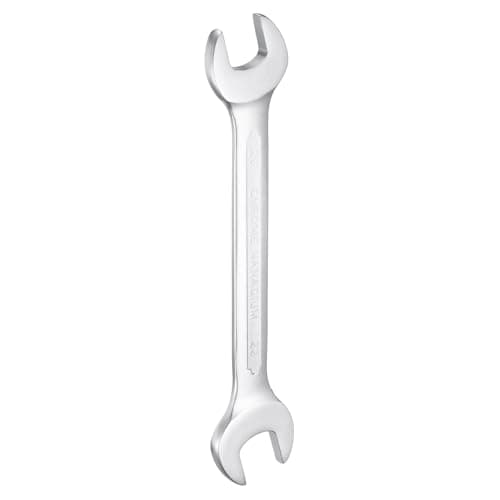 Image of sourcing map Double Open End Wrench 20mm x 22mm Metric 15 Degree Offset Angle Small Flat Head Wrench Nickel Plating Open Ended Spanner for Automotive Repair Furniture Assembly, Silver