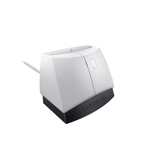 Image of CHERRY Smart Terminal ST-1144, USB Smartcard Reader, Reads & Writes Chip Cards, Access Control, Network Logon, Transactions, One-Handed Use, Grey-Black