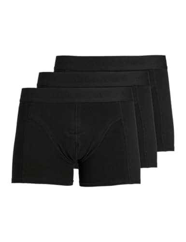 Image of Jack & Jones Men's Jacwaistband Trunks 3 Pack Noos Boxer Shorts, Black – Black (12127816)., M UK