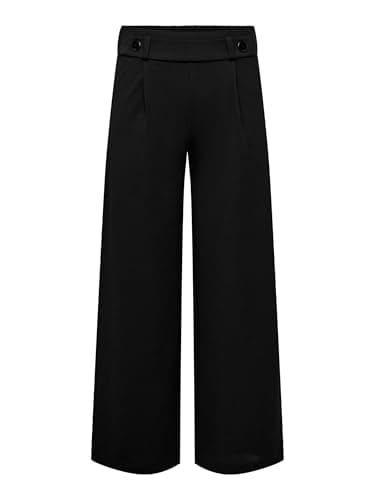 Image of JDY Women's JDYGEGGO New Long Pant JRS NOOS Trouser, Black/Detail: Black Buttons, M/34