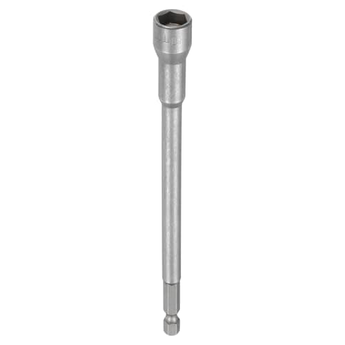 Image of sourcing map Nut Driver Drill Bit 10mm Metric Impact Socket 1/4" Hex Shank 6" (150mm) Extra Long Magnetic 6-Point Sockets Quick-Change CR-V Steel Bolt Setter for Power Drill Drivers