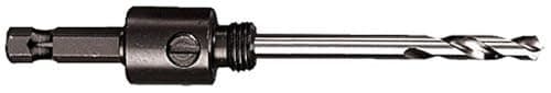 Image of Starrett A1E Hole Saws Arbor - 14-30mm Quick Hitch Screw Thread Hex Shank Arbor with 13mm Longer High-Speed Steel Pilot Drill - Quick Change Mandrel