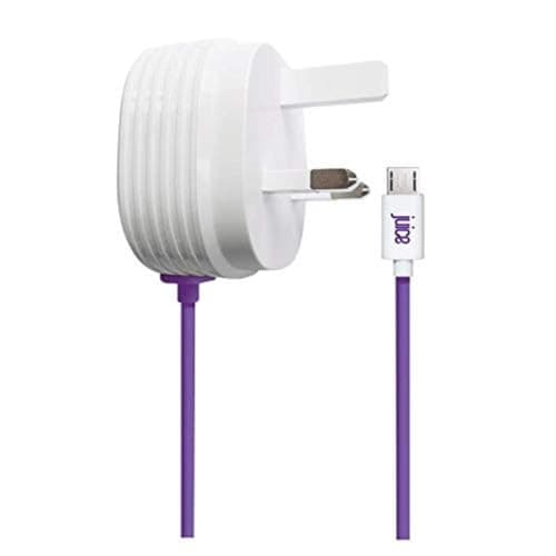 Image of Juice Micro USB Powerful Mains Charger for use with compatible Blackberry, Samsung & HTC Mobiles & Tablets, 2.1 Amp