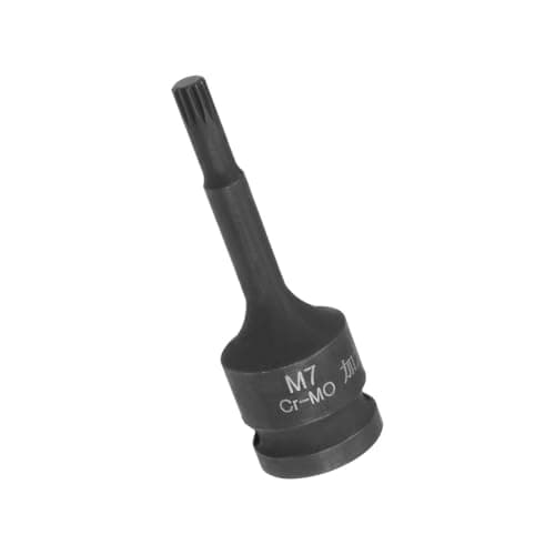 Image of TA-VIGOR Impact Triple Square Spline Bit Socket, 1/2" Drive x M7 (7mm) Key Socket, Premium CR-MO Steel Bits, 78mm Length Bit for Impact Power Drills, Torque Wrench, Ratchet Wrench