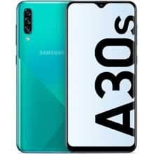 Image of Samsung Galaxy A30s 64GB mobile phone, green, Prism Crush Green, Android 9.0 (Pie)