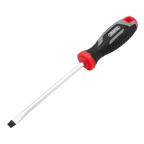 Image of Draper Slotted Soft Grip Screwdriver, SL8 x 150mm - 13392 - Magnetic Tip, CRV Blade