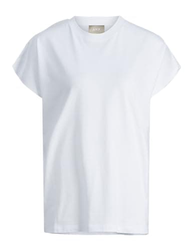Image of JACK & JONES Womens Jjxx Jxastrid Sl Boxy Every Tee Noos T-Shirt, Bright White, XS UK
