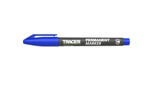 Image of Tracer Fine-Point Permanent Construction Marker (1-2mm Bullet Point General-Purpose Marker with quick-drying ink) – Blue