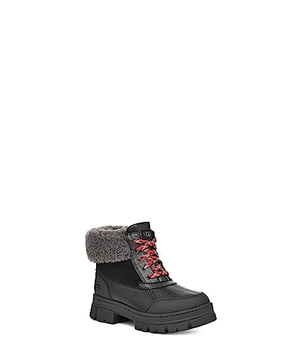 Image of UGG Womens Ashton Addie Leather Synthetic Black Boots 4 UK