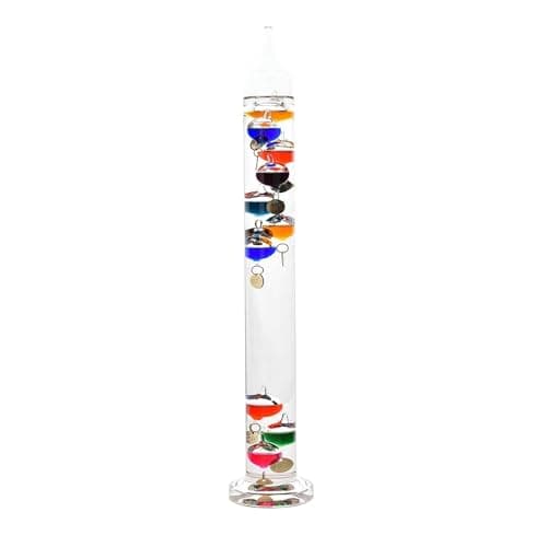 Image of Widdop Bingham Galileo Thermometer - 44cm Multi Coloured 10 Bulbs G108
