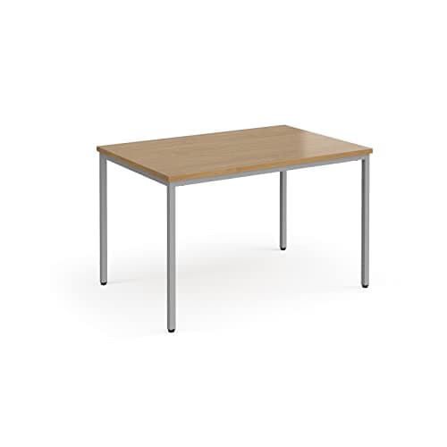 Image of Mr Office Flexi 25 rectangular table with silver frame 800mm deep, 1200, Oak