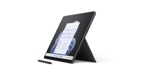 Image of Microsoft Surface Pro 9 - 13 Inch 2-in-1 Tablet PC - Black - Intel Core i7, 16GB RAM, 256GB SSD - Windows 11 Home - Device only, UK plug, 2022 model (Renewed)