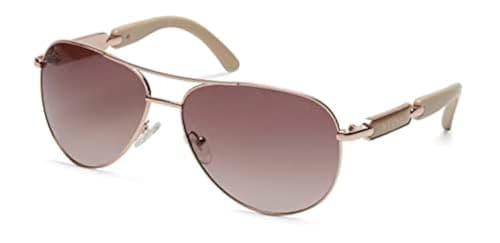 Image of GUESS Women's Metal Sunglasses, Shiny rose gold/colour gradient brown, 60mm