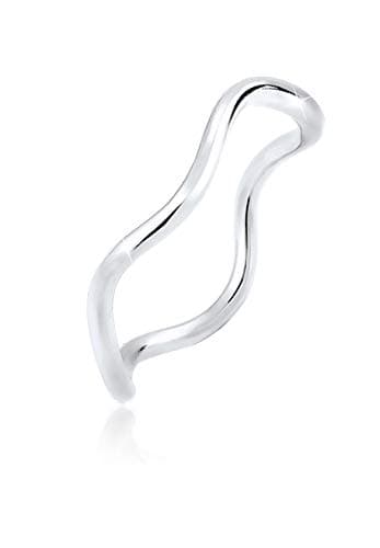 Image of Elli Ring Women Waves Minimal Trend in 925 Sterling Silver