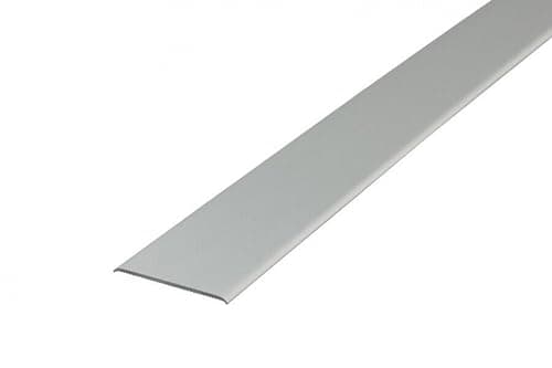 Image of Self-Adhesive Anodised Aluminium Door Threshold - 30mm x 930mm (3.05 ft) Floor Trim Bar, Available in Multiple Finishes LLPG30K TMW Profiles (Silver)