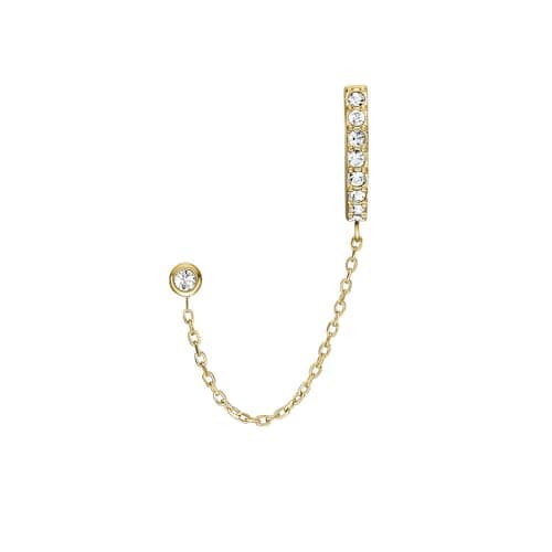 Image of Fossil Women's Gold tone stainless Steel with hoop closure Earrings