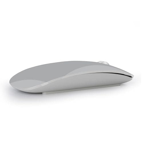Image of Uiosmuph Bluetooth Mouse, Rechargeable Wireless Mouse, Triple Mode (Dual Bluetooth+USB) Computer Silent Mice Portable with USB Receiver Type-C Adapter for Laptop/MacBook/iPad/PC (Grey)