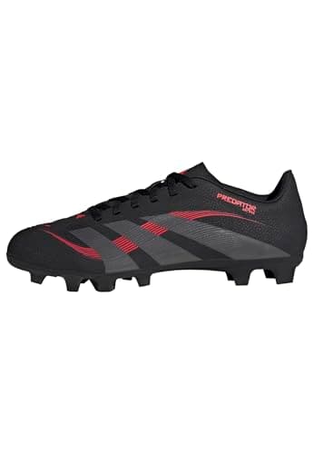 Image of adidas Unisex Predator Club Firm Ground/Multi Ground Football Boots, Core Black/Grey Four/Lucid Red, 8 UK
