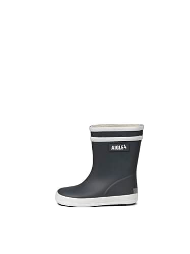 Image of Aigle Baby Flac 2 Unisex Children's Rain Boots, Charcoal Grey, 19 EU