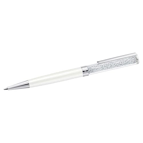 Image of Swarovski Crystalline ballpoint pen, White, White lacquered, Chrome plated