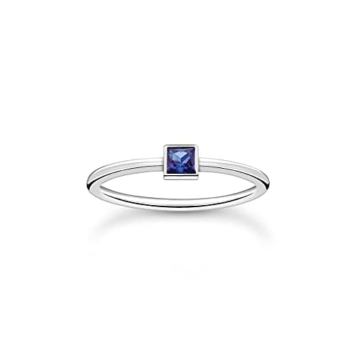 Image of Thomas Sabo ring with blue stone 925 sterling silver TR2395-699-32-54