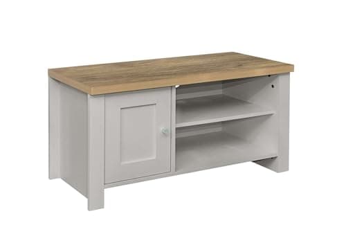 Image of Birlea Highgate Small Tv Unit Grey & Oak Effect