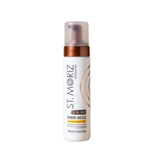 Image of St Moriz Advanced Colour Correcting Tanning Mousse in Ultra Dark | With Hyaluronic Acid, Vitamin B5 & Advanced Skin Care Benefits | Adds Warmth To Deep Skin Tones | Fast-Drying Vegan Fake Tan | 200ml
