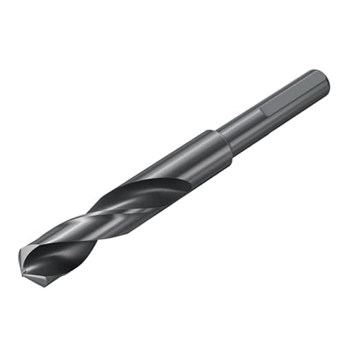 Image of sourcing map 16.5mm Drill Bit 1/2" Reduced 3-Flat Shank M2 High-Speed Steel Nitriding Black 135° Bits for Hard Metal Stainless Steel,1pcs