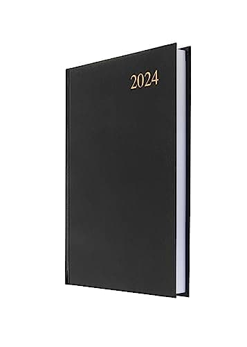 Image of Collins Debden Collins Essential A5 Diary 2024 Daily Planner - 2024 Page A Day Diary, Journal & 2024 Planner - Business, Office, Academic and Personal Use 2024 (A5 Size, Black) (ESSA51.99-24)