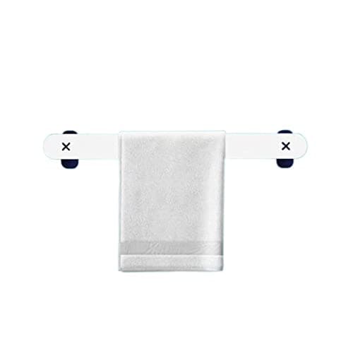 Image of Blue Wall-Mounted Towel Rack - Creative Towel Bar & Shelf for Bathroom Sto - 42cm Towel Holder Rail - Slish Towel nizer in White & Blue