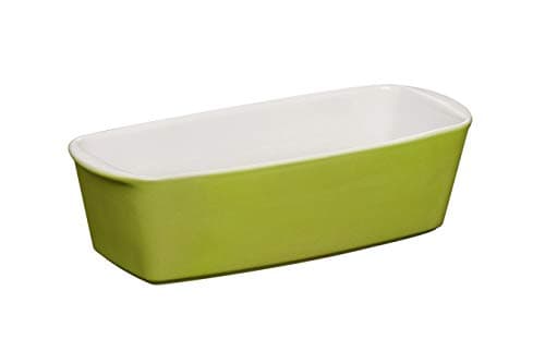 Image of Premier Housewares Stoneware Lime Green Elongated Baking Loaf Dish 1.5 Liter Oven Dish For Lasagna Dishes and Bread Loaves Oven Proof Stonewear Loaf Dish 12 x 8 x 29