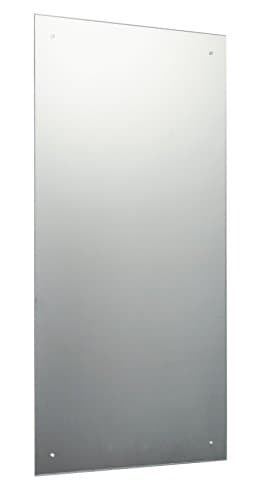 Image of 90 x 45cm Waterstone Frameless Bathroom Rectangle Mirror with Pre-Drilled Holes and Wall Hanging Fittings