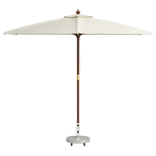 Image of vidaXL Parasol Base Grey 45 x 45 x 45 cm Granite and Stainless Steel, Garden and Terrace, Rollable, Modern Shade Solutions, Stylish Umbrella Stand, Outdoor Granite Base, Weather-Resistant Holder