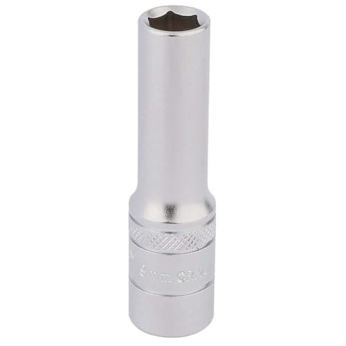 Image of Draper 17543 Metric 3/8-Inch Square Drive Hi-Torq 6-Point Deep 9.0 mm Socket , Blue