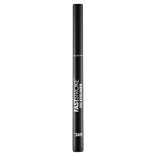 Image of Collection Cosmetics Fast Stroke Felt Tip Eyeliner with Fine Tip, Long Lasting 24h, Quick Drying Formula, 4ml, Black
