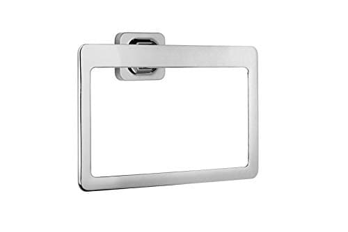 Image of Croydex Flexi-Fix Easy to Fit Shoreditch Towel Ring with Zinc Alloy Construction, Chrome