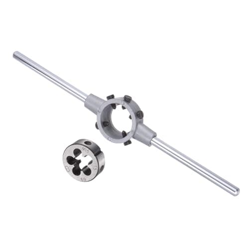 Image of CoCud Die Stock Handle Set, M15x1.5 Thread Die & Fit 38mm OD / M12-M16 Die Wrench Tool Kit - (Applications: for Threading Repairing), 1-Set