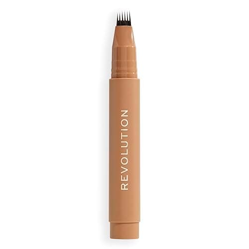 Image of Revolution, Instant Brow Hair Pen, Precision Applicator for Hair-Like Strokes, Long-Lasting Eyebrow Pen, Cool Brown, Vegan & Cruelty-Free, 1.8ml