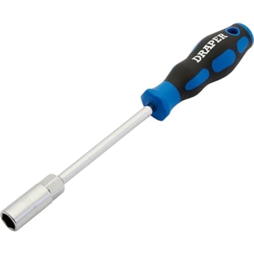 Image of Draper 63508 Soft Grip Nut Spinner, 12 mm Size, Blue