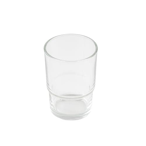 Image of YOSSEE Transparent Glass Tumbler – Replacement for Wall Mounted Toothbrush Holder – Thick Clear Glass Mug – Universal Fit for Bathroom Accessories