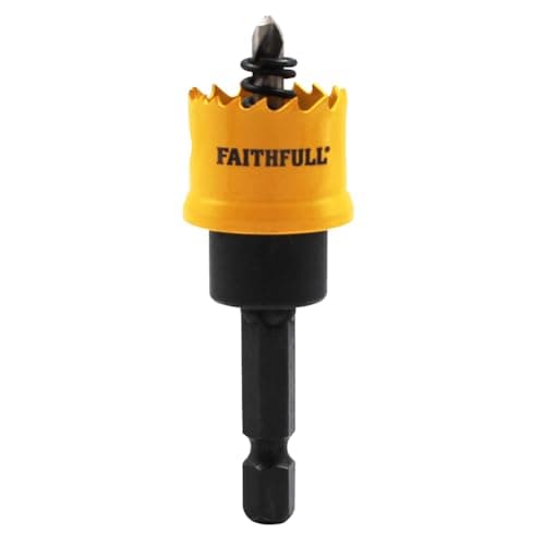 Image of Faithfull FAIHSM20 Mini Holesaw, Fast-Cutting Hole Cutter for Sheet Metal, Stainless Steel, Aluminium - 20mm