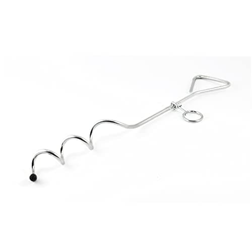 Image of Ancol Tie Out Stake for Dogs - Silver - Easy to Use for Camping and Caravanning - Suitable for Large Dogs - Durable Tethering Solution